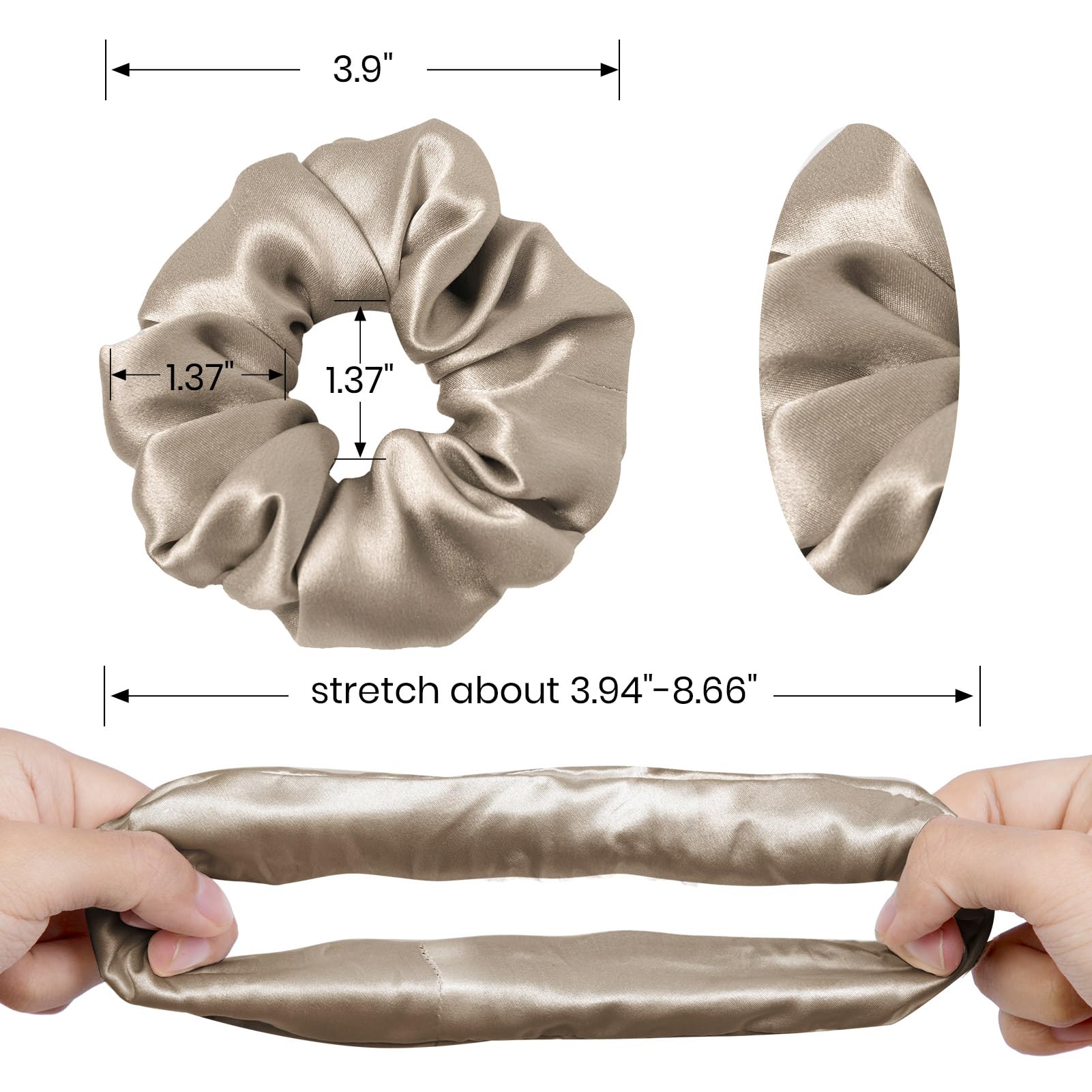 LilySilk scrunchie uso diario para pelo largo, práctico y cómodo.
