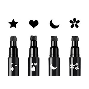 Linble estampa facial estrella para acentos divertidos en el rostro.