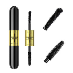 Linble mascara de dos extremos con fibras para ampliar pestañas y volumen.