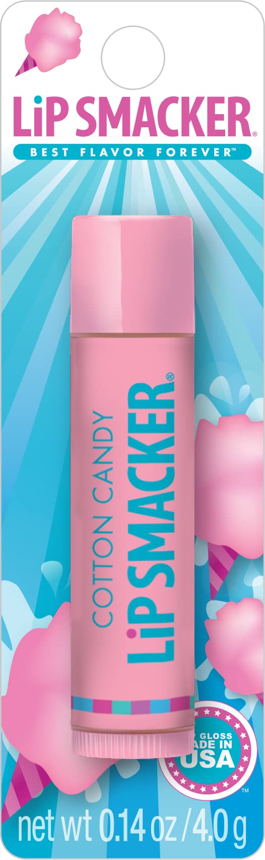 Lip Smacker bálsamo labial algodon de azúcar para labios suaves y humectados.