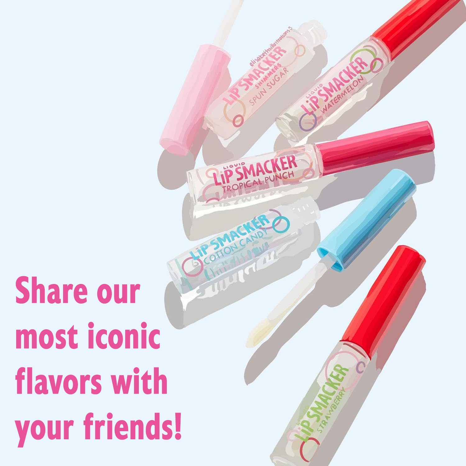 Lip Smacker sabor fresa, brillo suave para un toque natural.