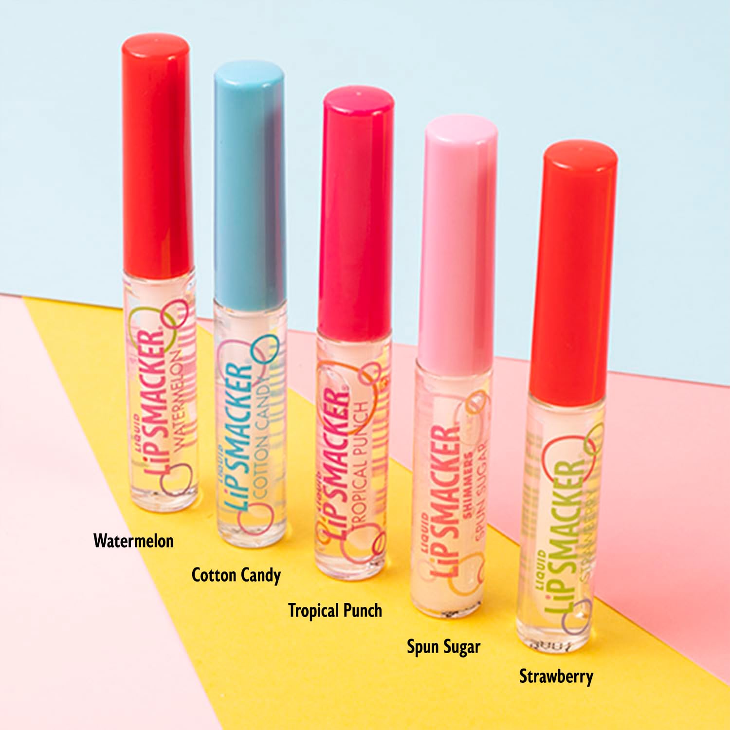Lip Smacker Brillo labial líquido, sabores tropicales para un aroma veraniego.