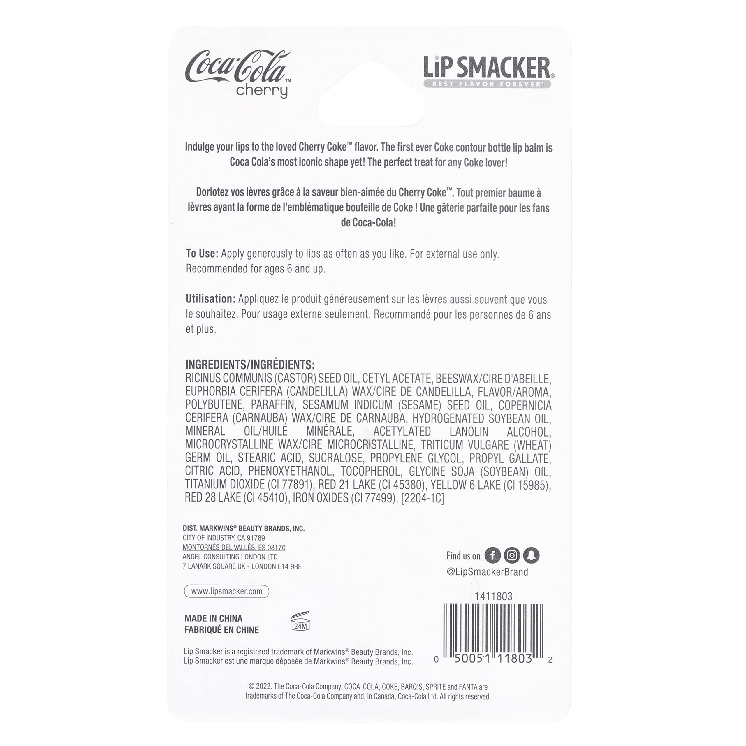 Lip Smacker Coca-Cola regalo divertido para fans de la marca.