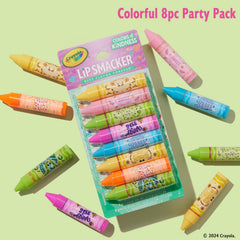 Lip Smacker Crayola Party Pack ofrece acabado brillante para una sonrisa más luminosa.