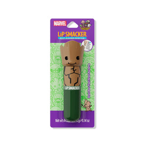 Lip Smacker Groot Lippy Pal, empaque frontal con sabor Groot Beer Float para llevar