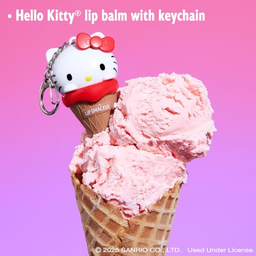 Textura cremosa del bálsamo Hello Kitty hidrata suavemente los labios.