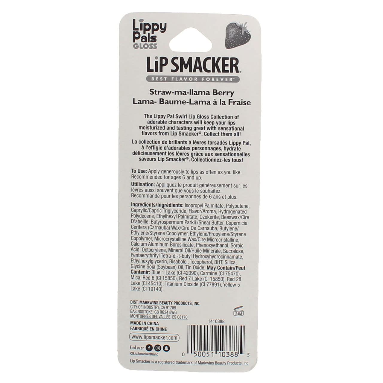 Lip Smacker Lippy Pals Swirls Llama, aplicación cremosa para labios