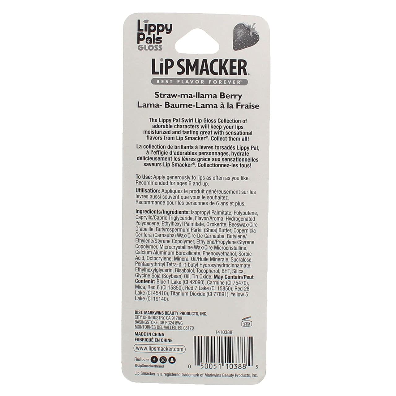 Lip Smacker Lippy Pals Swirls Llama, fórmula vegana para labios