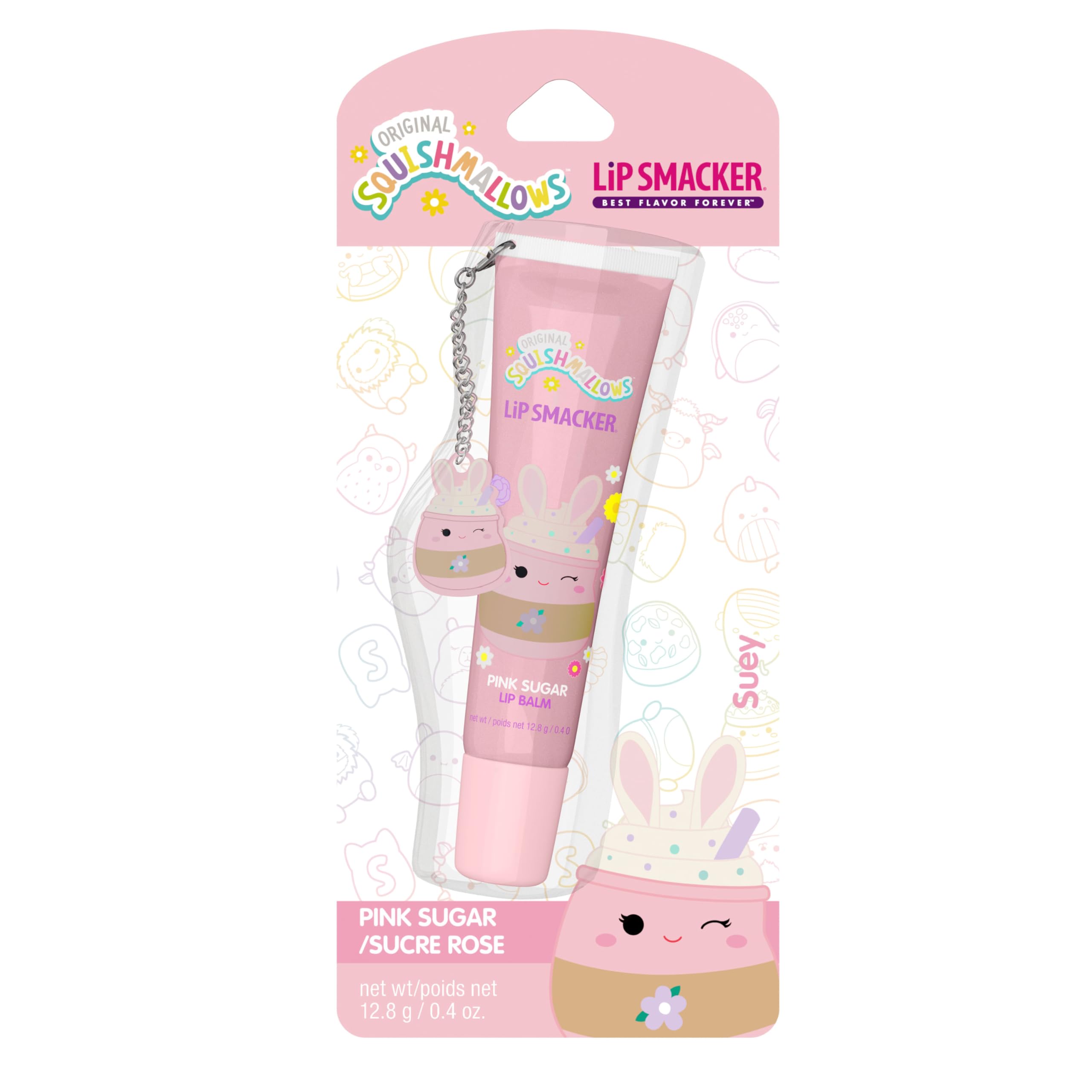 Lip Smacker Squishmallows Suey con charm, bálsamo labial para regalo en Pascua