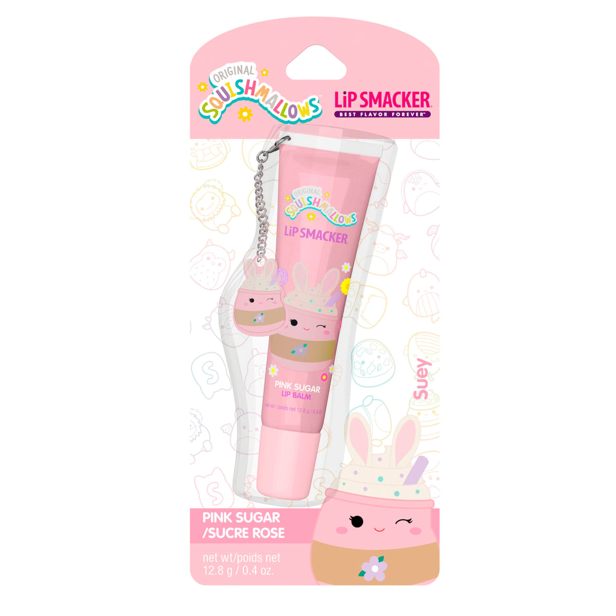 Lip Smacker Squishmallows Suey con charm, bálsamo labial para regalo en Pascua