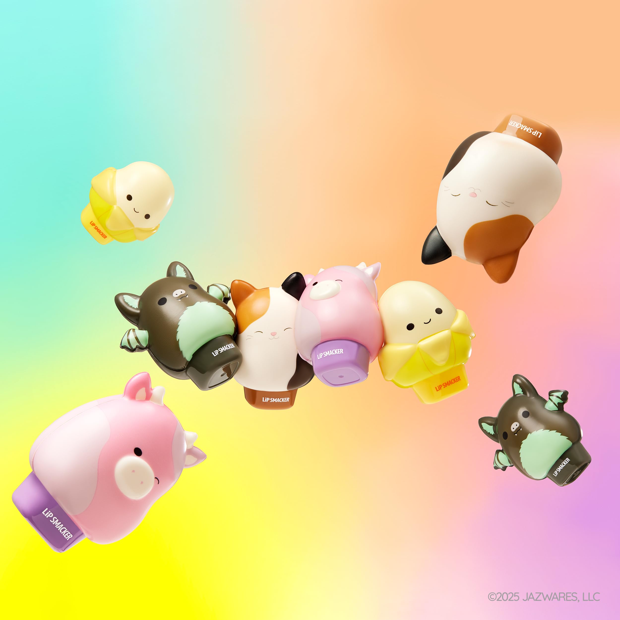 Envase coqueto Patty Squishmallows, práctico para retoques en cualquier momento.