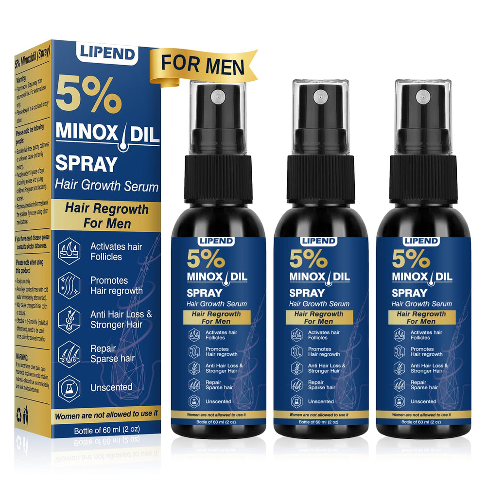 Lipend Minoxidil frente a la botella, uso diario para densidad capilar.
