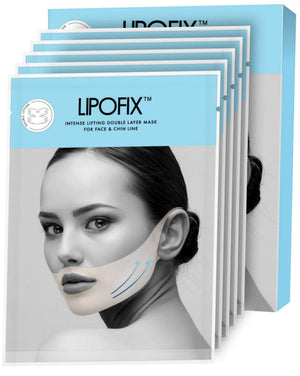 Lipofix Lift & Firm V-Line Mask, envase práctico para uso diario.