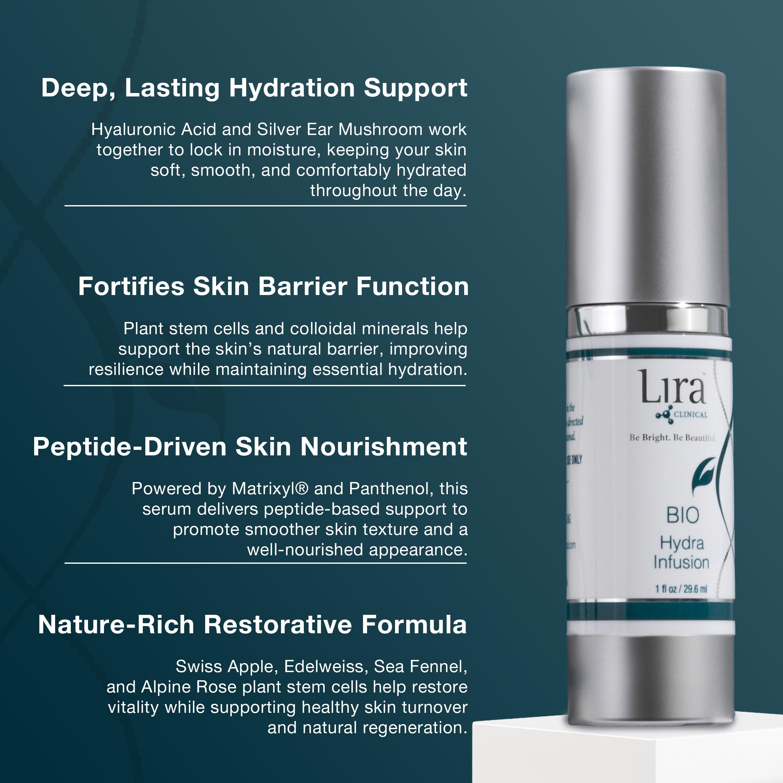 Lira Clinical BIO Hydra Infusion: textura ligera y no grasa.