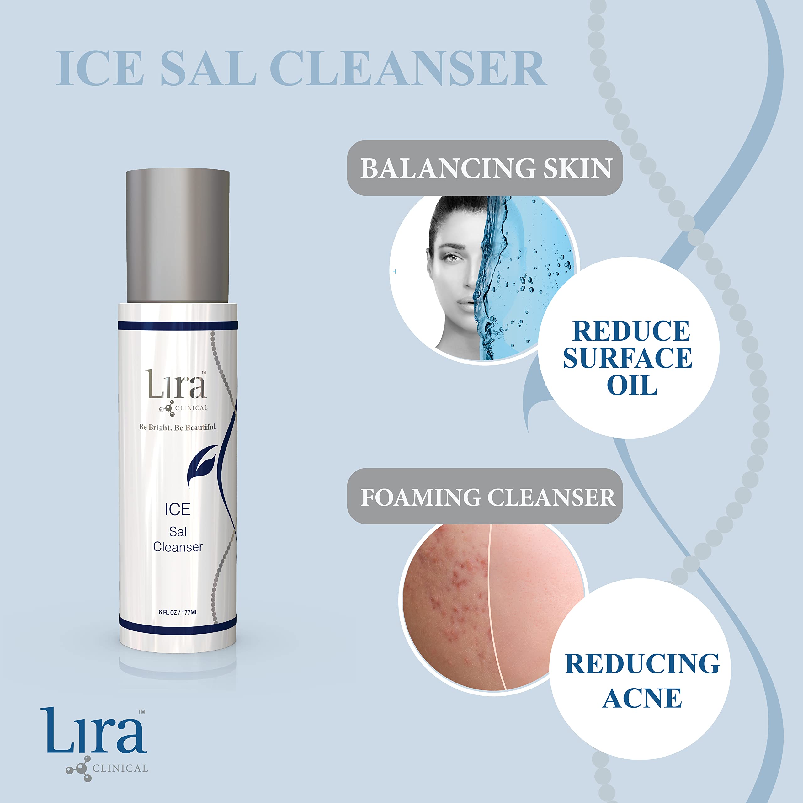 Sensación refrescante al aplicar ICE Sal Cleanser para limpieza ligera