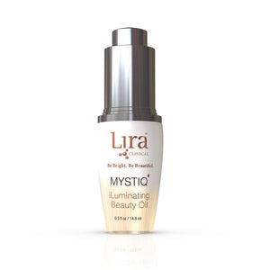 Lira Clinical MYSTIQ, aceite facial en botella para hidratación ligera y luminosidad.