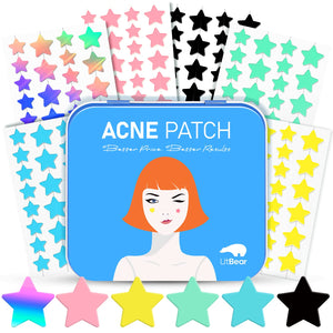 LitBear parches acne estrellas 8mm: cobertura discreta y absorción eficaz para brotes pequeños.