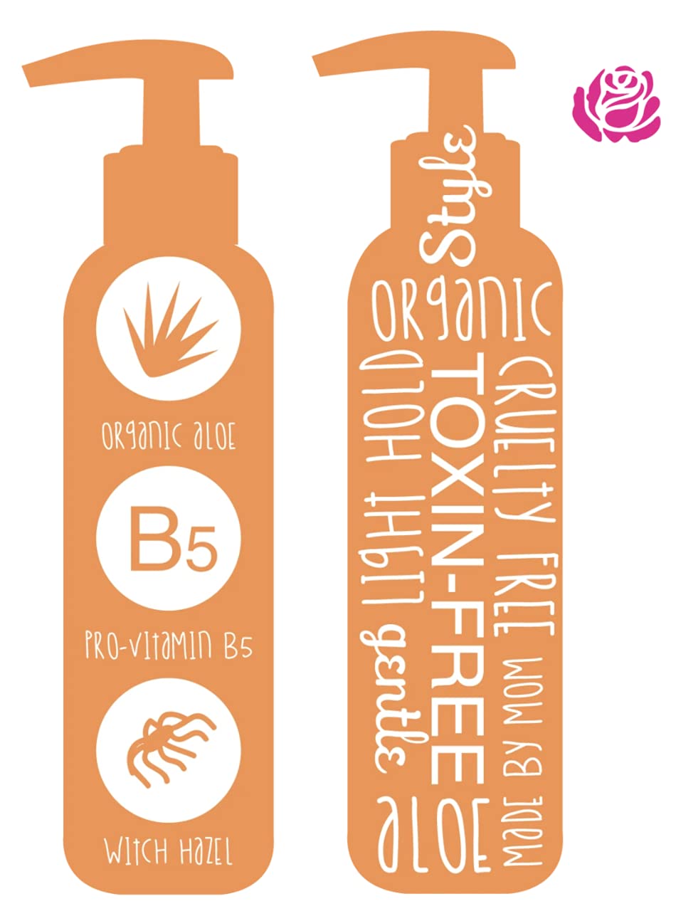 Muestra aplicada con facilidad, gel Little Roseberry para uso diario.