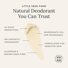Aplicación suave de Little Seed Farm con textura sedosa para uso diario.