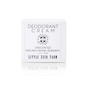Little Seed Farm desodorante crema sin fragancia en pote, opción neutra para uso diario.