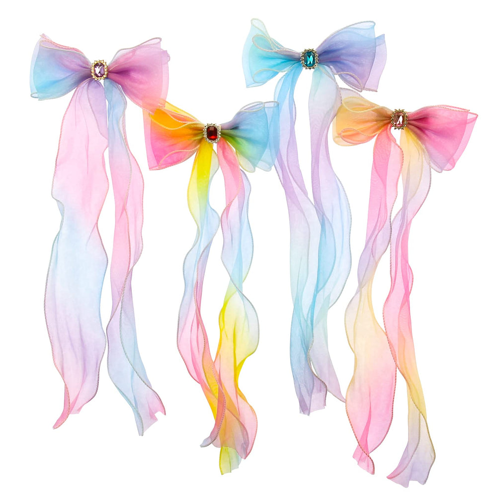 Little World lazos para cabello de 13 pulgadas, conjunto de 4, ideal para looks diarios