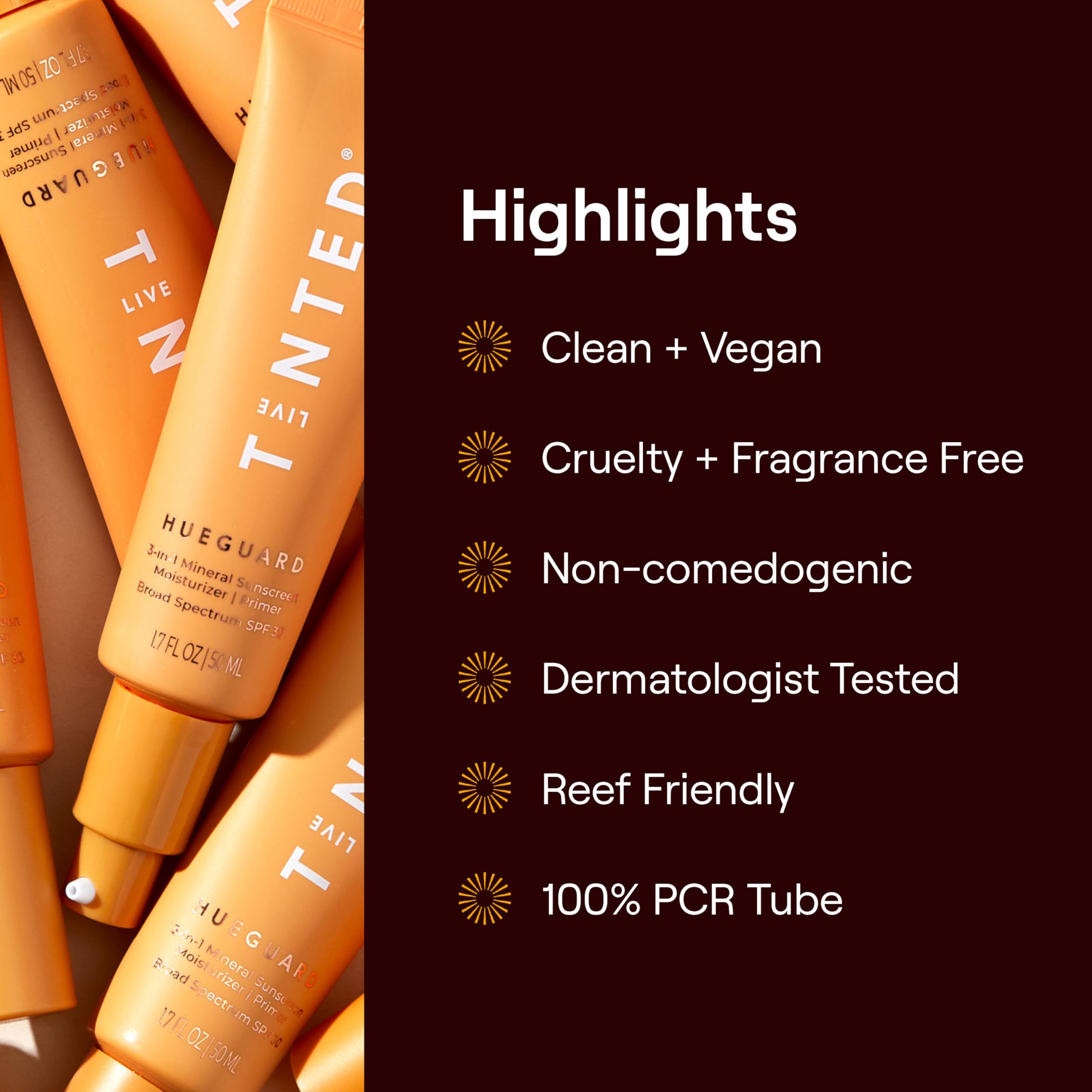 Live Tinted Hueguard Mini textura ligera que se absorbe rápido