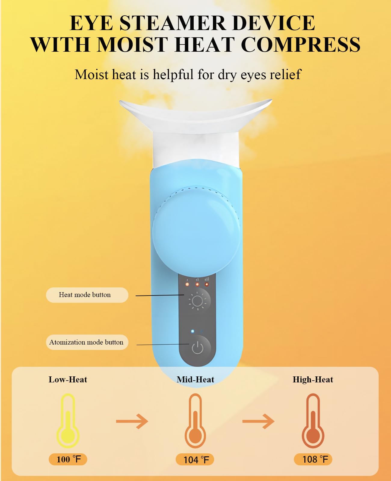 LIZICH tres modos de temperatura para comodidad ocular.