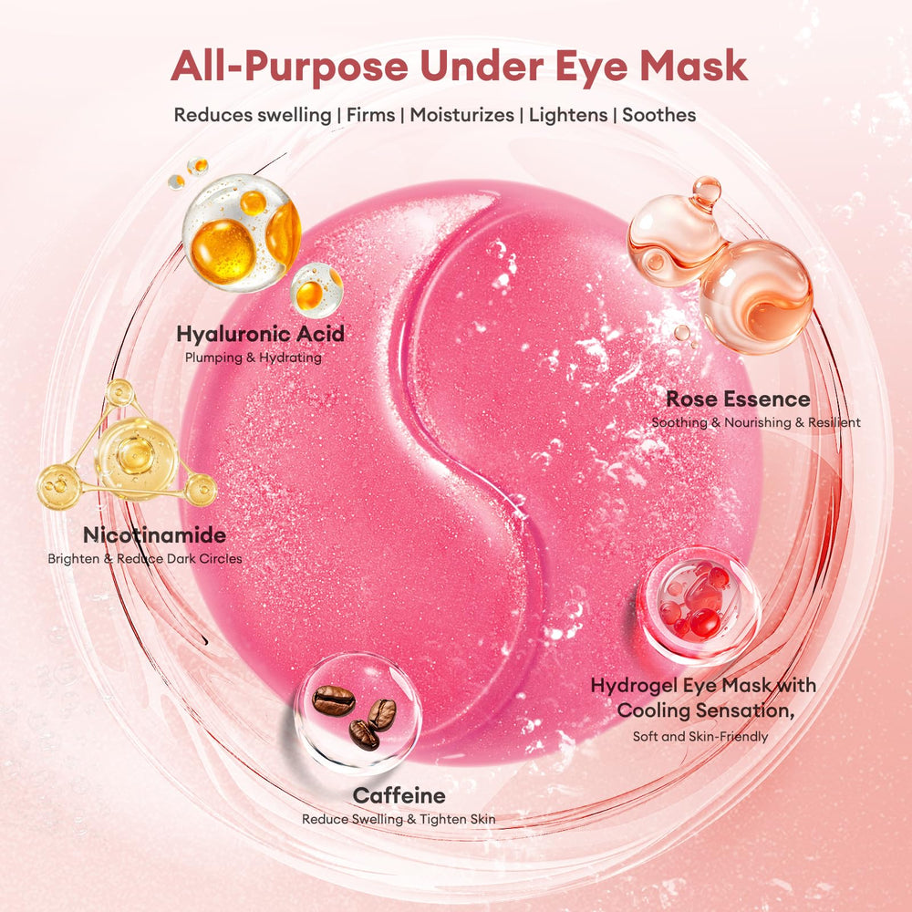 Parche hidrogel LJ KuKu Lady ojos rosados hidrata y cuida la piel.