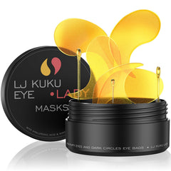 Parches LJ KuKu Lady con esencia dorada para ojos cansados y piel firme.