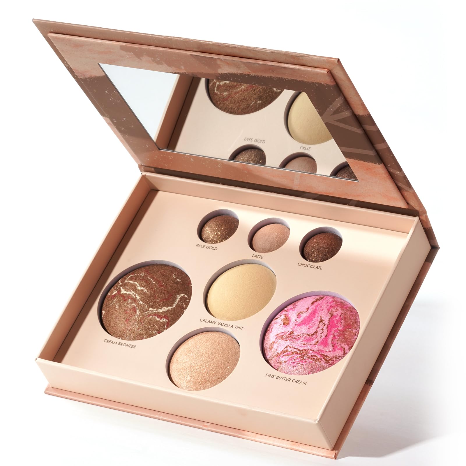 LLASIDO Paleta bronceador cremoso para un brillo cálido y duradero.