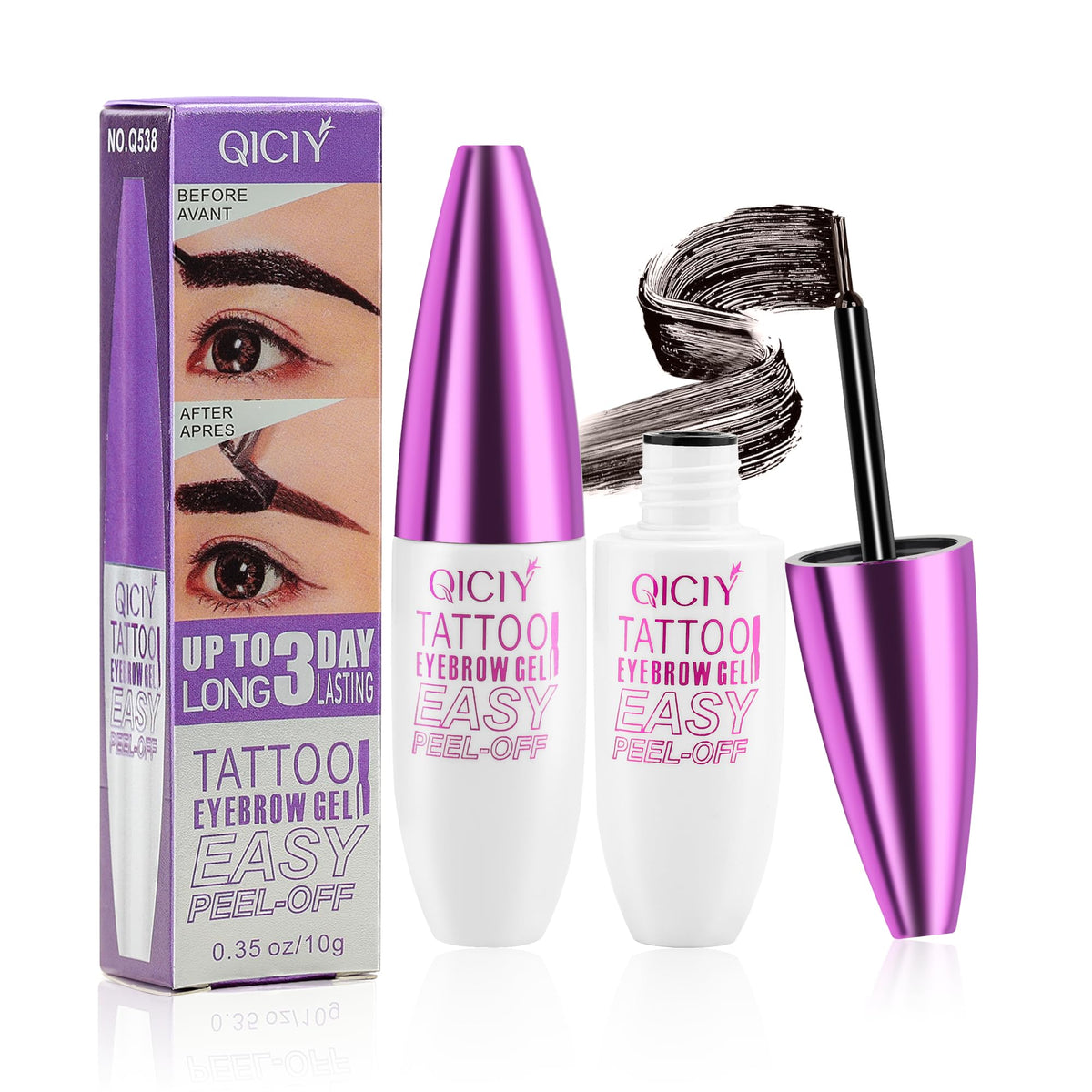 LLNNOVUE Tatuaje Ceja Gel: aplicación rápida para cejas definidas y naturales.
