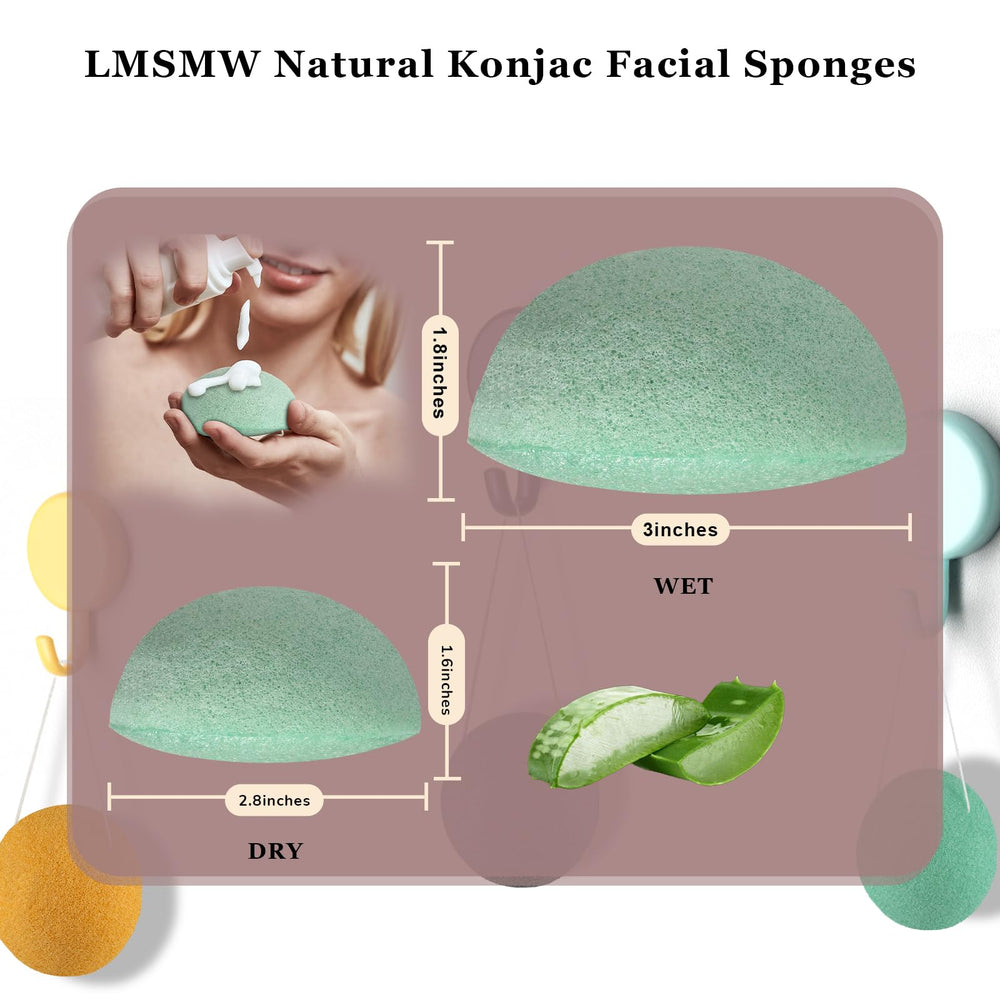 Esponjas Konjac LMSMW con café para estimular la piel.