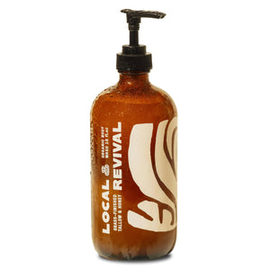 Local Revival gel de ducha con sebo de res y miel, limpieza suave para piel sensible.