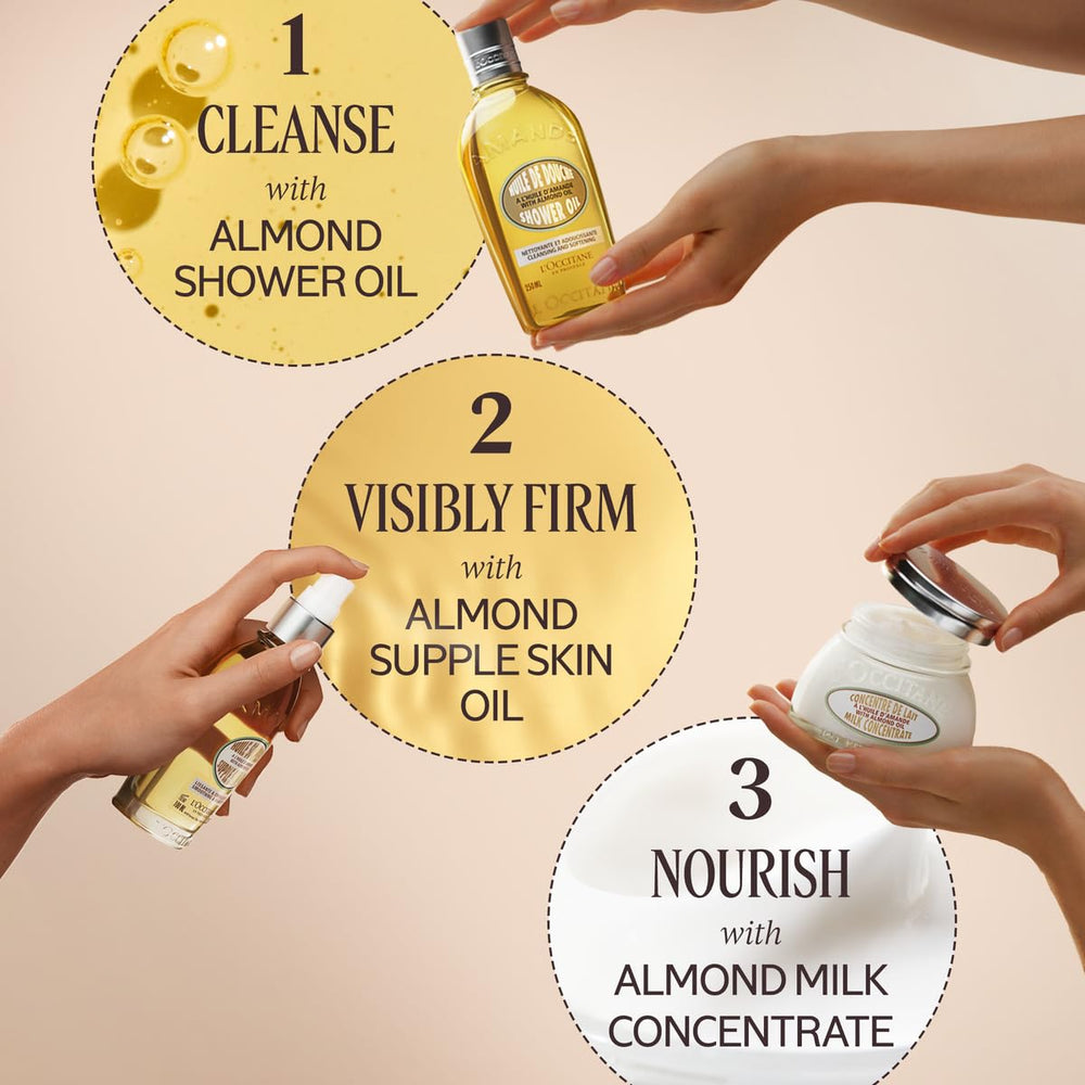 L'Occitane Aceite de Ducha de Almendra, ingredientes clave para cuidado ligero.