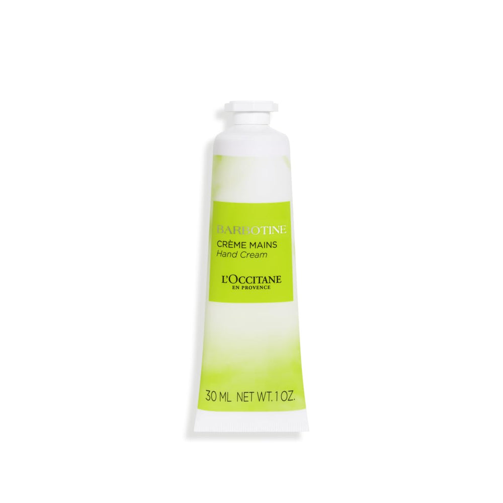 Barbotine de L'Occitane crema de manos 30ml, hidratación suave para manos secas.