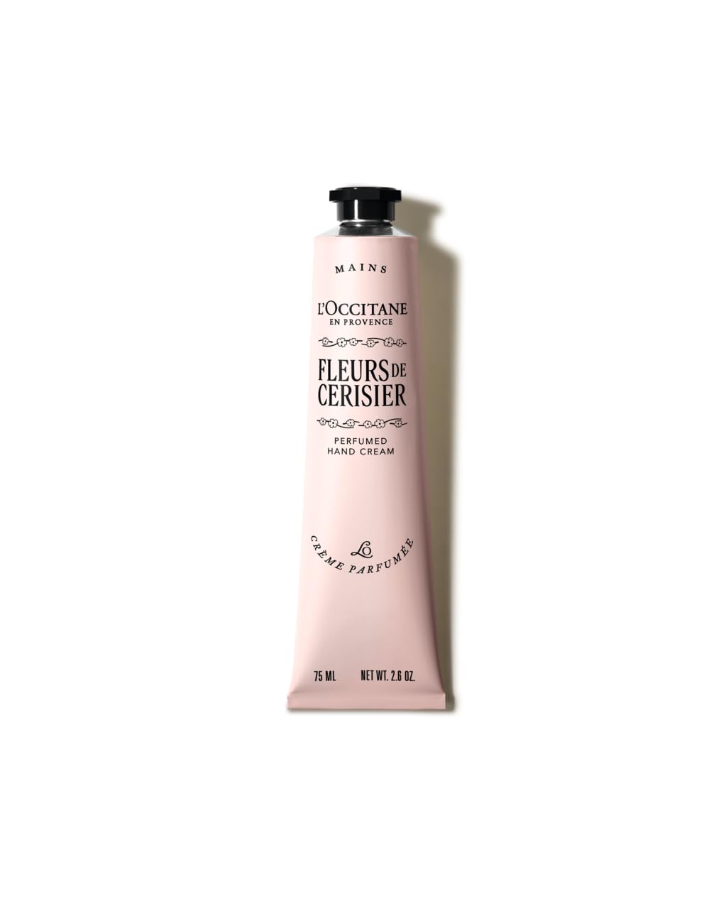 L'Occitane crema de manos Flor de Cerezo formato 75 g para hidratación diaria.