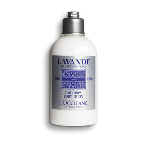 Loción corporal orgánica de lavanda de L'Occitane, hidratación suave y aroma relajante.