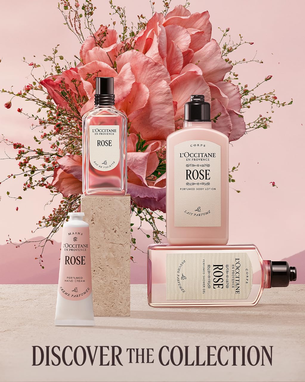 L'Occitane Rose crema de manos, envase rosa y elegante para regalo.