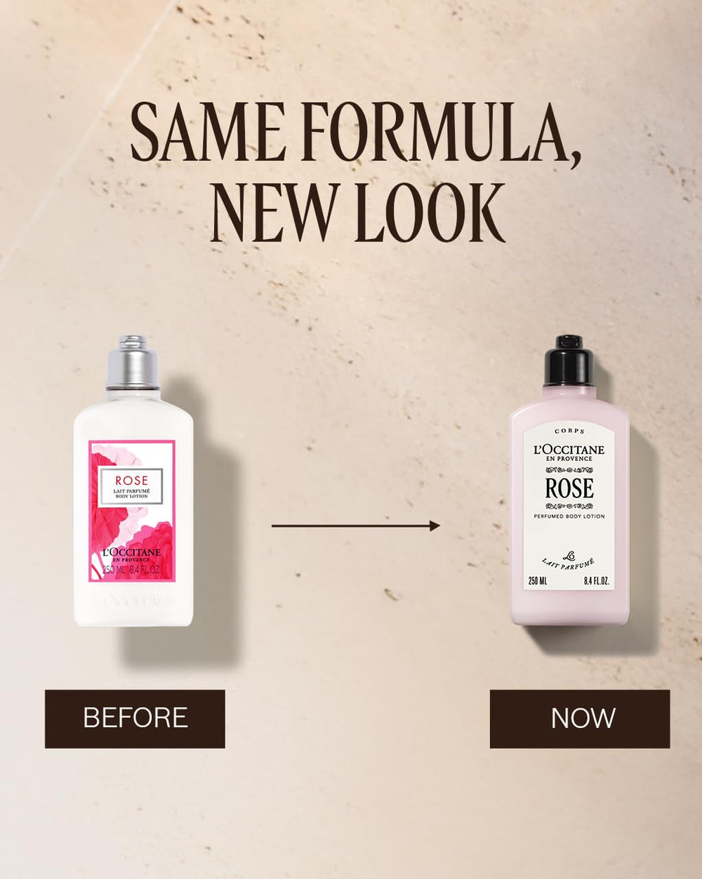 L'Occitane Rose manteca karité enriquecida para nutrición suave de la piel.