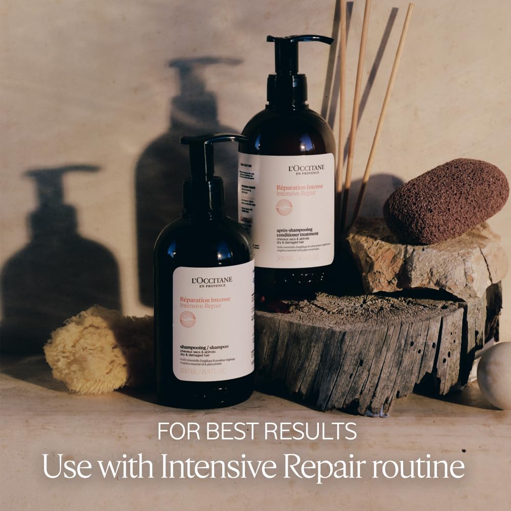 L'Occitane Shampoo Reparación Intensa, aroma relajante para la rutina diaria.