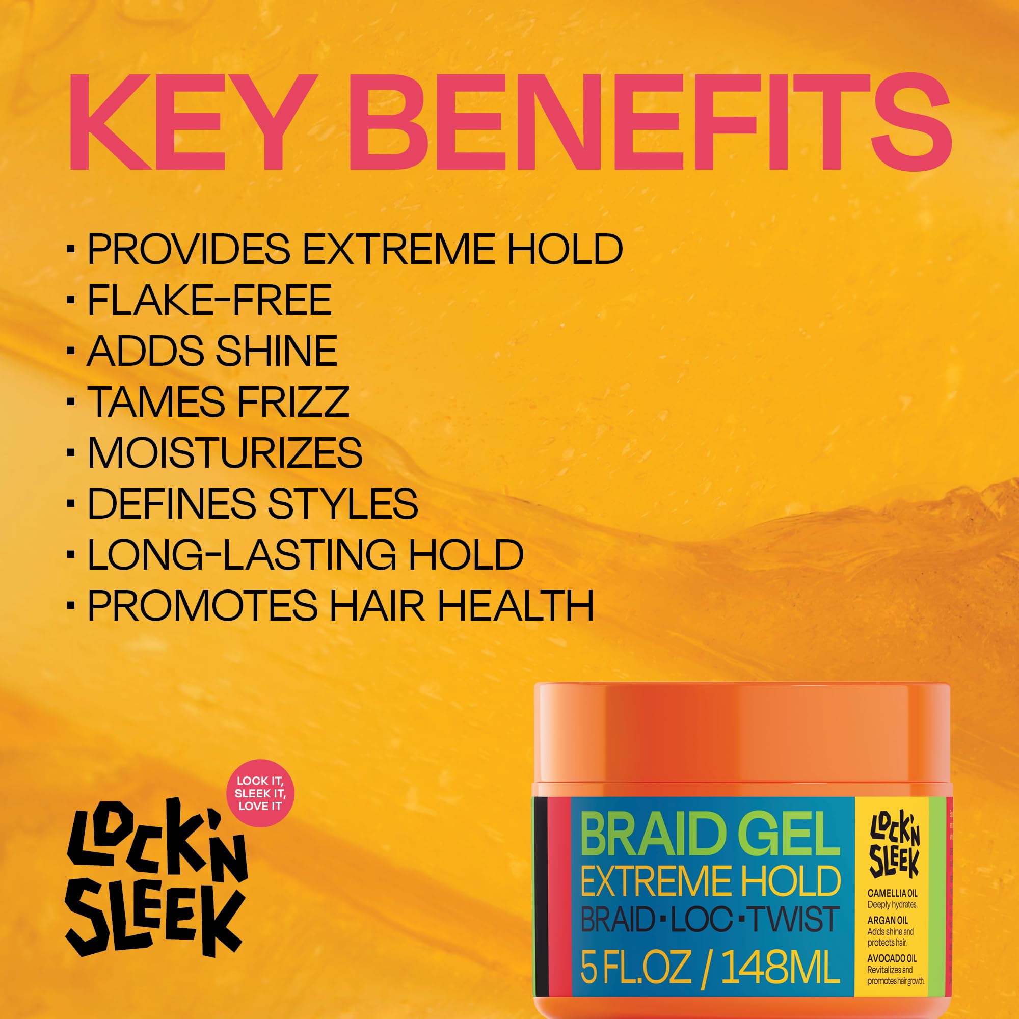 Brillo intenso de Lock'N Sleek para un acabado liso y pulido