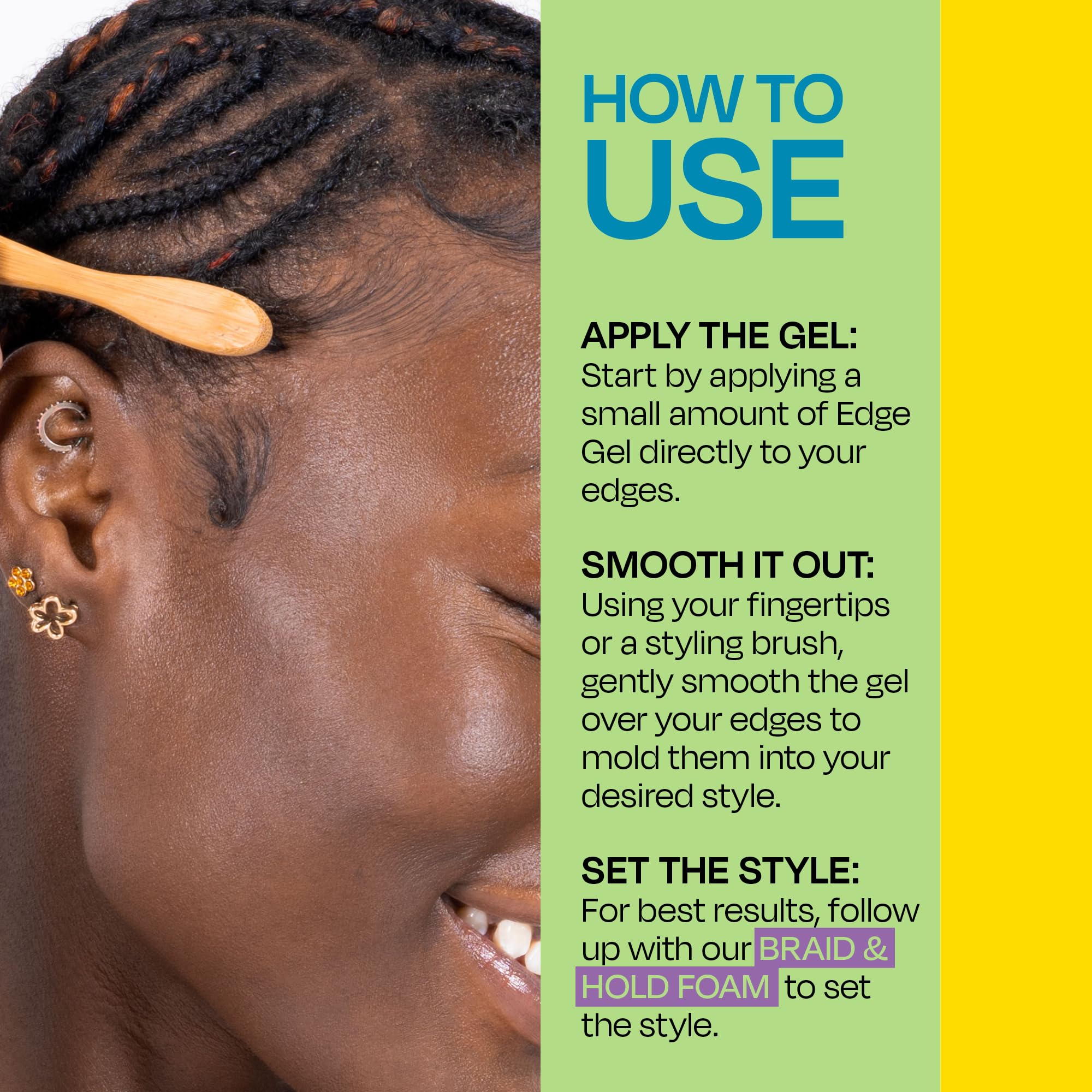 LOCK'N SLEEK Gel de Bordes: aroma a cereza para uso diario
