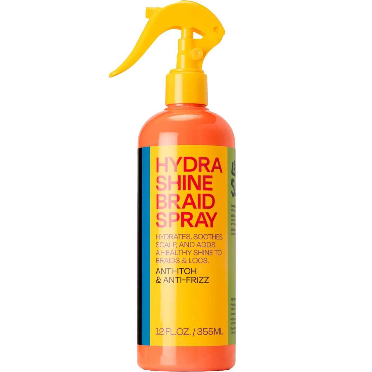 LOCK'N SLEEK Hydra Shine Braid Spray, botella 12 oz para hidratación diaria de trenzas.