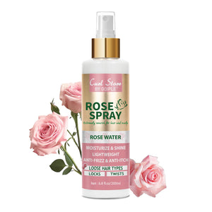 Lockmio Rose Water Spray: botella para hidratar y suavizar el cabello durante el dia.