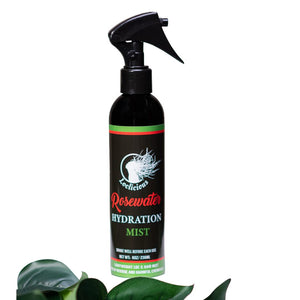 Loclicious agua de rosas para locs, botella de 8 oz, hidratación ligera para cabello.