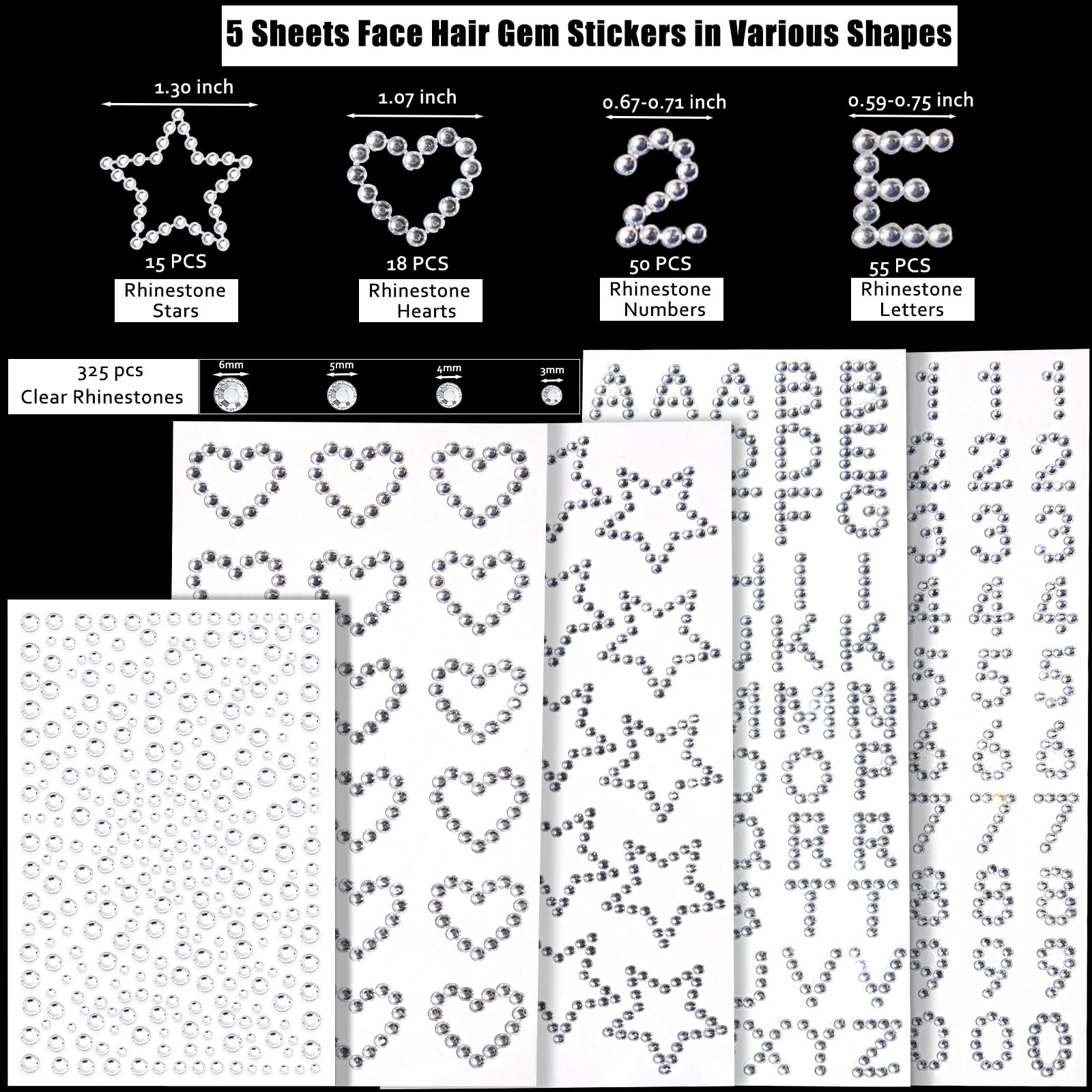 LOIKMIUP corazones rhinestone, ideal para peinados y estilos festivos