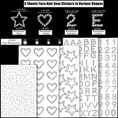 LOIKMIUP corazones rhinestone, ideal para peinados y estilos festivos