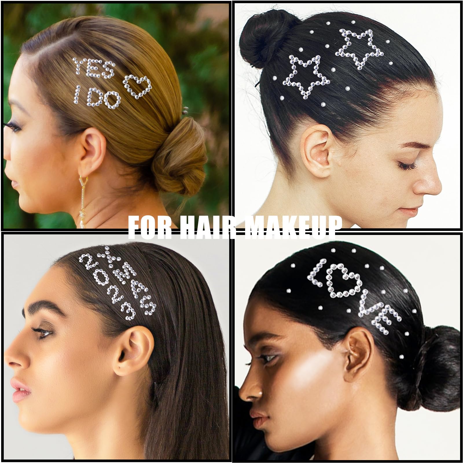 LOIKMIUP letras rhinestone, personaliza mensajes en cara o prendas