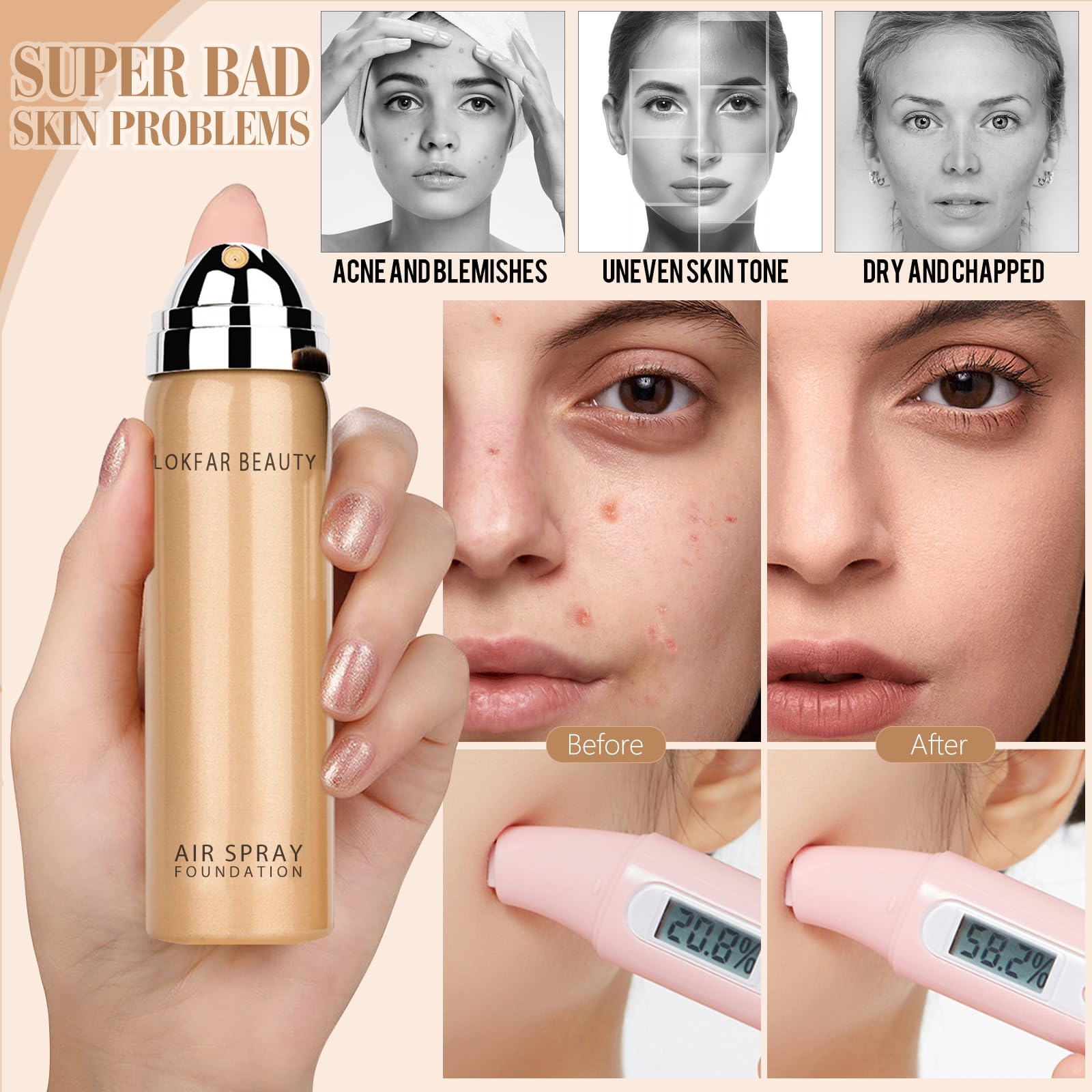 LOKFAR AirBrush tono nude 02 para un aspecto suave