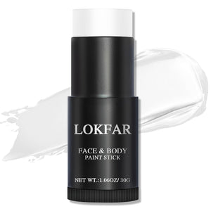 Lokfar pintura facial blanca en barra para cara y cuerpo, duradera
